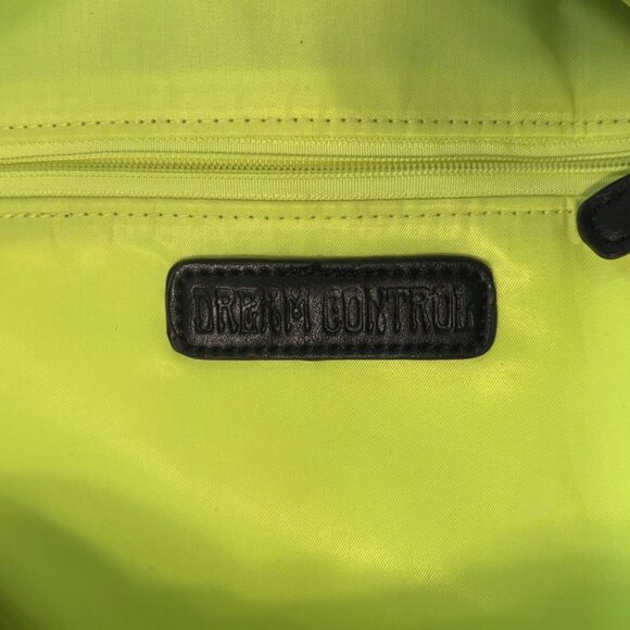 Dream Control Mesh Backpack White Black White Pebbled Faux Leather Buckle Strap - Picture 10 of 11